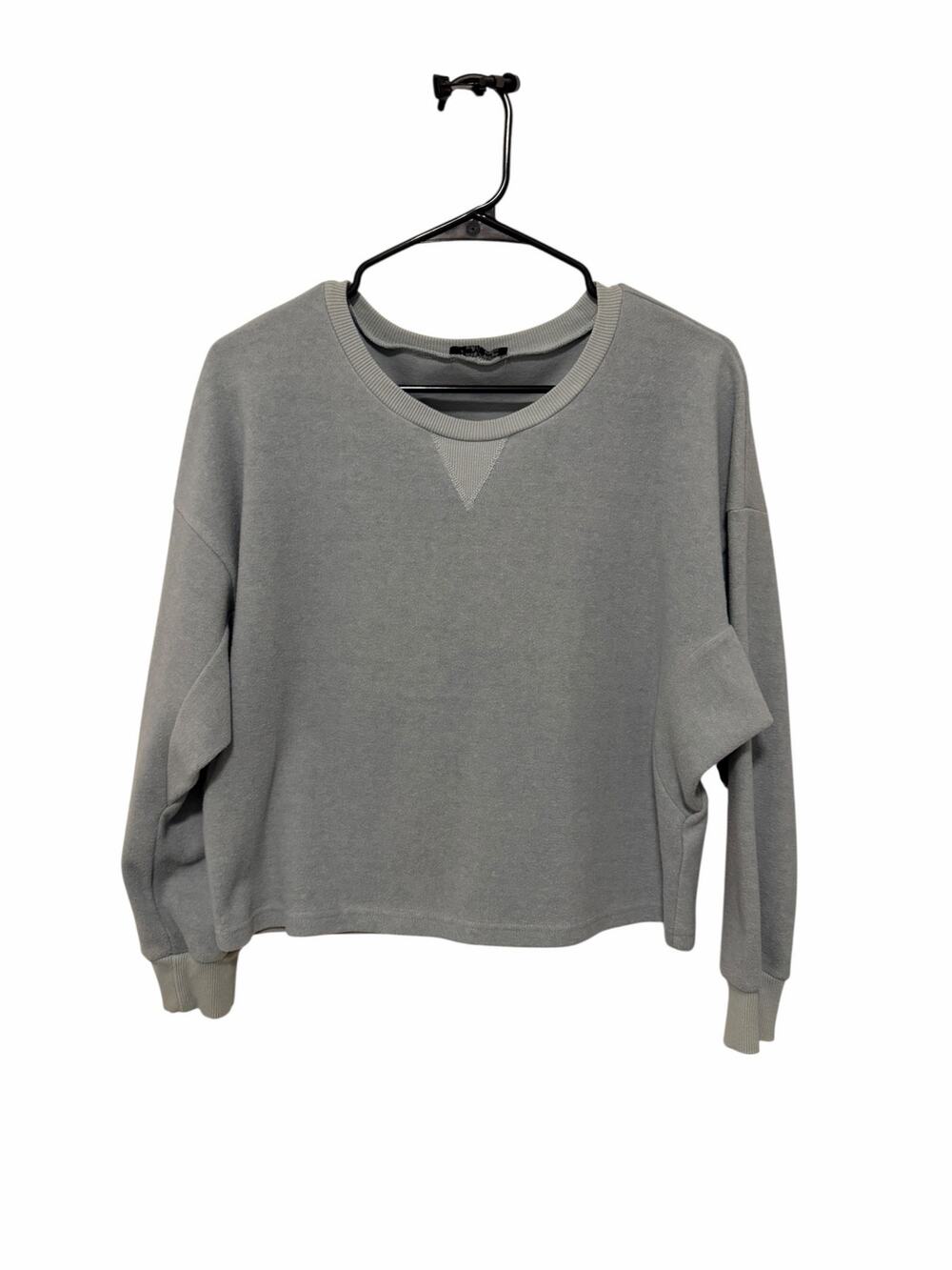 Very J Women's Small Solid Blue Long Sleeve Round Neck Thick Sweater
